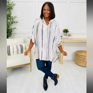 NWOT LIKE LOVE STRIPED FLOWY DESIGN